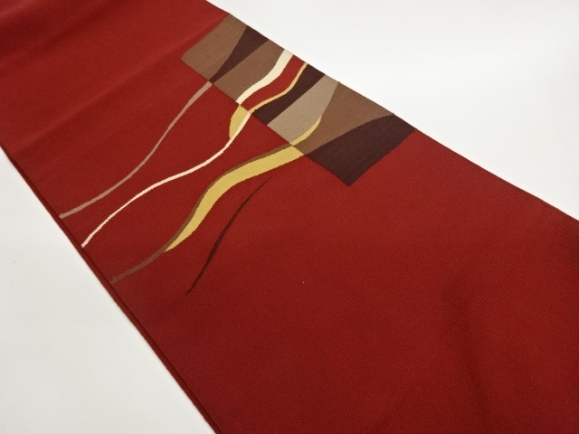 JAPANESE NAGOYA OBI / WOVEN ABSTRACT ABSTRACT STRIPE